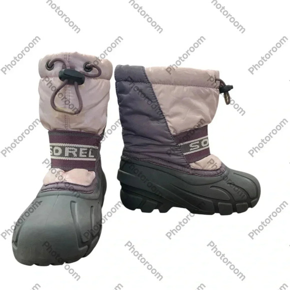 SOREL Youth Size 11 Snow Boots Waterproof Insulated Pink Purple Winter - Picture 1 of 6